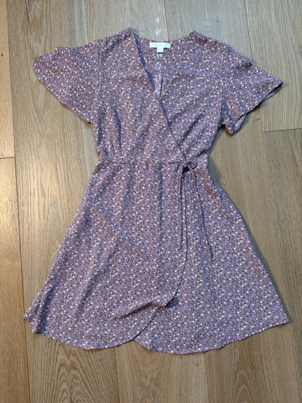 Monteau Purple Floral Wrap Top